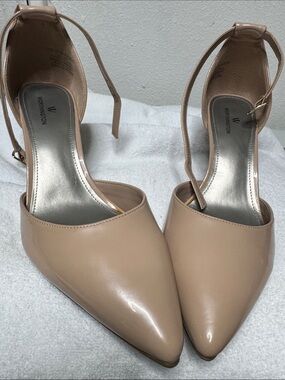 Worthington ankle Blush patent heels